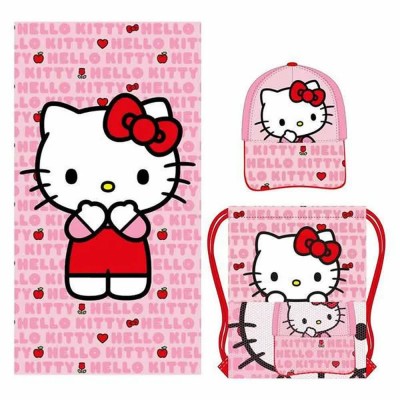 хавлиена,кърпа,хавлии,hello,kitty,hello,kitty,sachet,set,towel,pink,(multicolor)