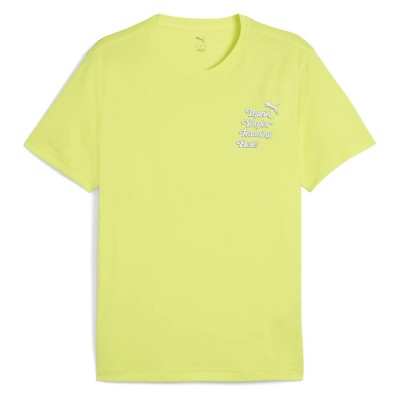 тениска,мъжки,тениски,puma,graphics,running,slo,short,sleeve,t,shirt,lemon,sherbert,(yellow)