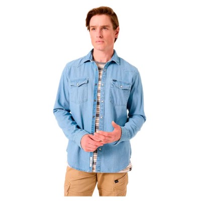 риза,с,дълъг,ръкав,мъжки,ризи,garcia,b51085,long,sleeve,shirt,blue
