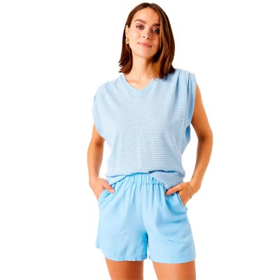 тениска,дамски,тениски,garcia,e50208,sleeveless,v,neck,t,shirt,blue