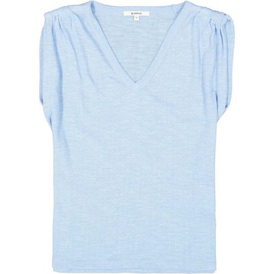 тениска,дамски,тениски,garcia,f50003,short,sleeve,v,neck,t,shirt,blue,(blue,wave)