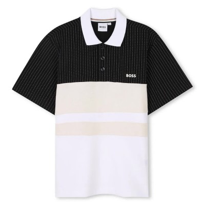 детски,блузи,с,яка,boss,j52020,short,sleeve,polo,black