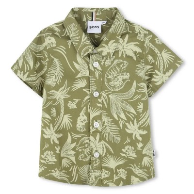 риза,с,къс,ръкав,детски,ризи,boss,j52090,short,sleeve,shirt,dark,green,(green)