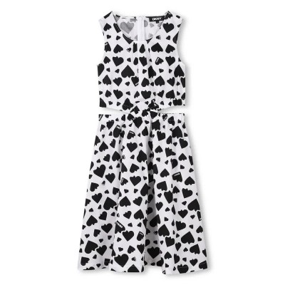 рокля,детски,поли,и,рокли,dkny,d62328,dress,white,black,(white)