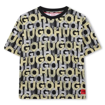 тениска,детски,тениски,hugo,g00336,t,shirt,black,yellow,(black)