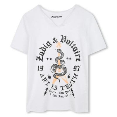 тениска,детски,тениски,zadig,&,voltaire,x60380,short,sleeve,t,shirt,white