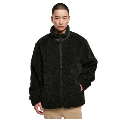 блуза,мъжки,пуловери,urban,classics,basic,sherpa,full,zip,sweatshirt,black