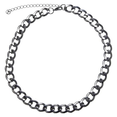 бижутерия,urban,classics,big,chain,necklace,silver,(gun,metal)