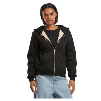 блуза,дамски,блузи,urban,classics,bonded,sherpa,full,zip,sweatshirt,black