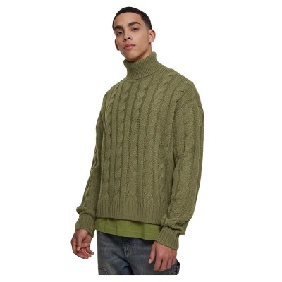 блуза,мъжки,пуловери,urban,classics,boxy,high,neck,sweater,tini,olive,(green)