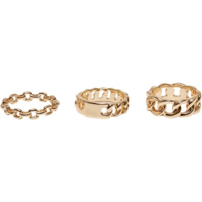 бижутерия,urban,classics,chain,ring,3,units,golden,(gold)