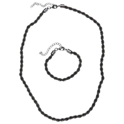 бижутерия,urban,classics,charon,interwine,and,bracelet,necklace,silver,(gun,metal)
