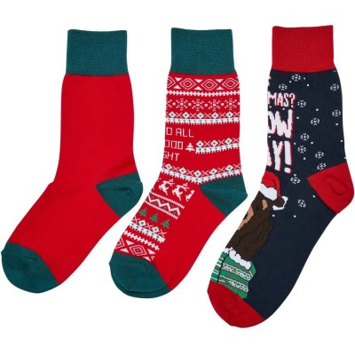 чорапи,детски,чорапи,urban,classics,christmas,bear,long,socks,3,units,red,blue,(multicolor)