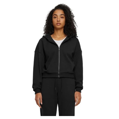 блуза,дамски,блузи,urban,classics,cozy,short,full,zip,sweatshirt,black