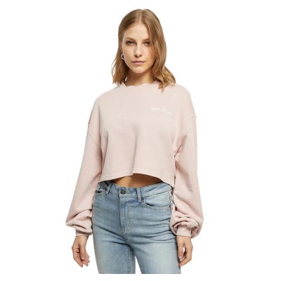 блуза,дамски,блузи,urban,classics,cropped,small,embroidery,terry,sweatshirt,pink,(pink)