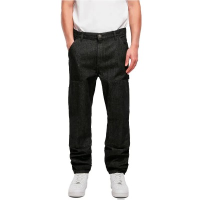 дънки,мъжки,панталони,urban,classics,double,knee,jeans,real,black,washed