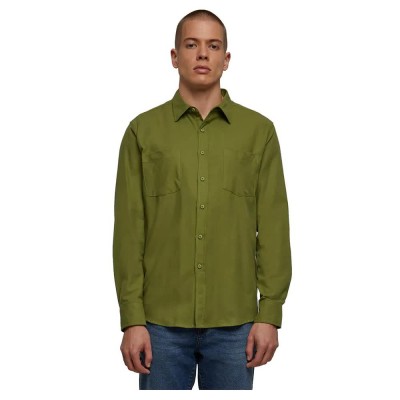 риза,с,дълъг,ръкав,мъжки,ризи,urban,classics,flanell,long,sleeve,shirt,green,(new,olive)