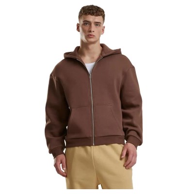 блуза,мъжки,пуловери,urban,classics,fluffy,full,zip,sweatshirt,chocolate,brown,(brown)