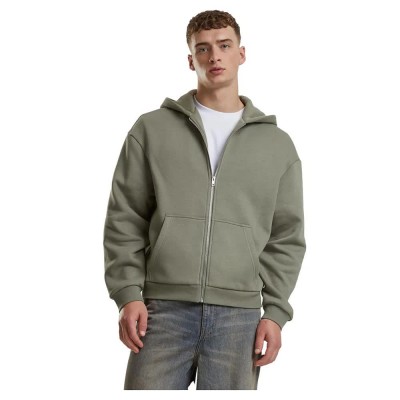 блуза,мъжки,пуловери,urban,classics,fluffy,full,zip,sweatshirt,pale,olive