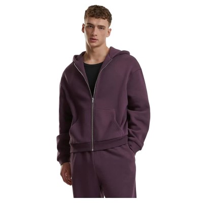 блуза,мъжки,пуловери,urban,classics,fluffy,full,zip,sweatshirt,plum,purple