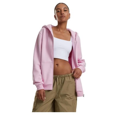 блуза,дамски,блузи,urban,classics,fluffy,full,zip,sweatshirt,pink,(soft,pink)