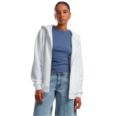 блуза,дамски,блузи,urban,classics,fluffy,full,zip,sweatshirt,white