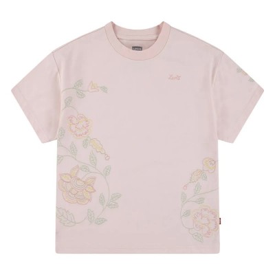 тениска,детски,тениски,levi´s,®,oversize,embroidery,floral,short,sleeve,t,shirt,pink,(english,rose)