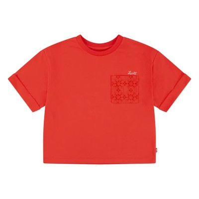 тениска,детски,тениски,levi´s,®,roll,cuff,meet,and,greet,short,sleeve,t,shirt,hibiscus,(orange)