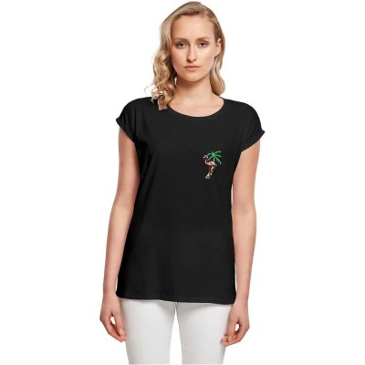 тениска,мъжки,тениски,дамски,тениски,miss,tee,flamingo,short,sleeve,t,shirt,black,(black)