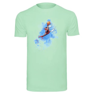тениска,мъжки,тениски,дамски,тениски,mister,tee,basketball,clouds,short,sleeve,t,shirt,green,(neo,mint)