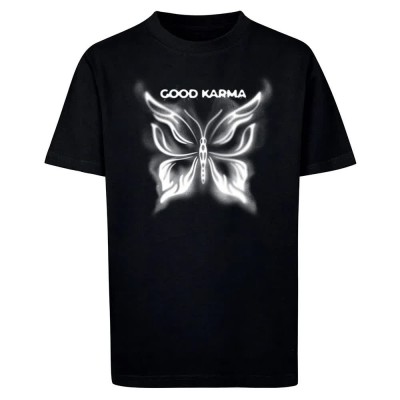 тениска,детски,тениски,mister,tee,good,karma,butterfly,short,sleeve,t,shirt,black,(black)