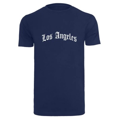 тениска,мъжки,тениски,дамски,тениски,mister,tee,los,angeles,wording,short,sleeve,t,shirt,blue,(light,navy)