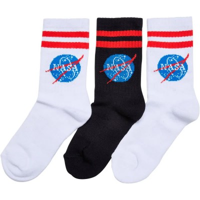 чорапи,детски,чорапи,mister,tee,nasa,insignia,crew,socks,3,units,white,black,(white,black)