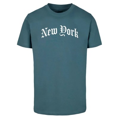 тениска,мъжки,тениски,mister,tee,new,york,wording,short,sleeve,t,shirt,blue,(dusty,blue)