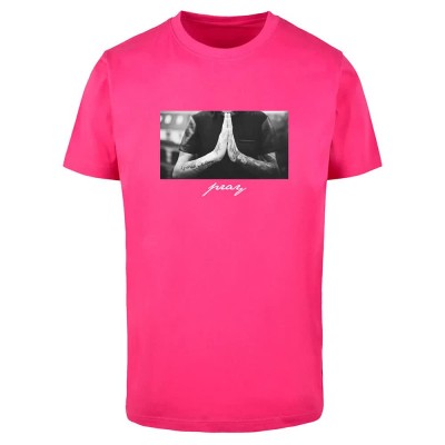 тениска,мъжки,тениски,mister,tee,pray,short,sleeve,t,shirt,hibiskus,pink,(pink)