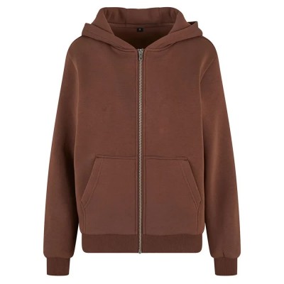 блуза,дамски,блузи,build,your,brand,fluffy,full,zip,sweatshirt,chocolate,brown,(brown)