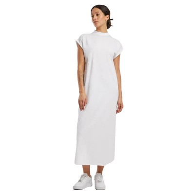 рокля,дамски,поли,и,рокли,build,your,brand,short,sleeve,long,dress,white,(white)