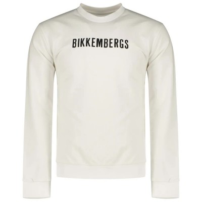 блуза,мъжки,пуловери,bikkembergs,bmf0814,sweatshirt,white