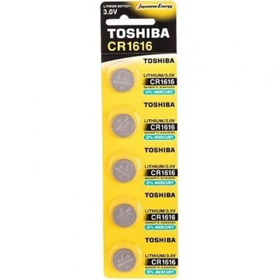батерии,toshiba,cr1616,button,battery,5,units,clear,(silver)