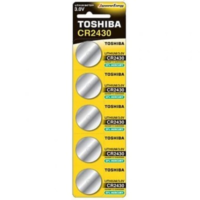 батерии,toshiba,cr2430,button,battery,5,units,clear,(silver)