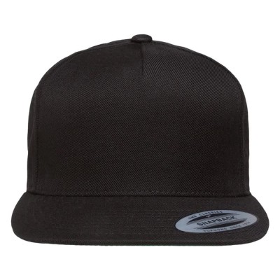 шапка,с,козирка,всички,шапки,flexfit,premium,5,panel,snapback,cap,black,(black,black)