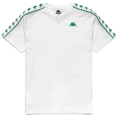 тениска,детски,тениски,kappa,coen,slim,222,banda,short,sleeve,t,shirt,white,(white,green,tee)