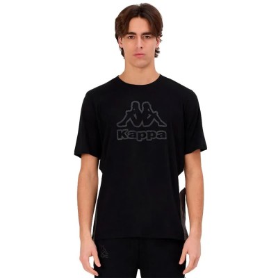 тениска,мъжки,тениски,kappa,grapo,short,sleeve,t,shirt,black,black,brownish,pino,whit,(black)