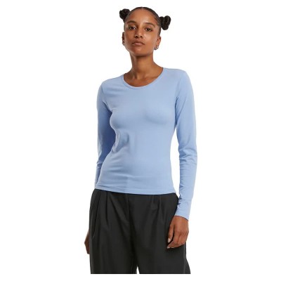 тениска,дамски,тениски,urban,classics,basic,super,slim,long,sleeve,t,shirt,powder,blue,(blue)