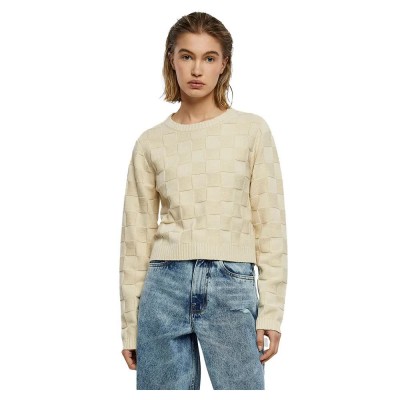 блуза,дамски,пуловери,дамски,плетени,дрехи,urban,classics,check,knit,sweater,beige,(sand)