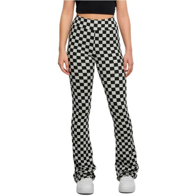 клин,дамски,клинове,дамски,чорапогащи,и,клинове,urban,classics,checked,boot,cut,high,waist,leggings,black,light,asphalt,(black)