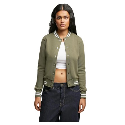 яке,дамски,якета,и,палта,urban,classics,college,sweat,jacket,olive,(green)