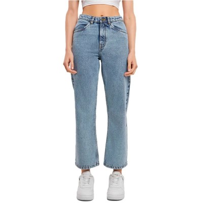 дънки,дамски,панталони,urban,classics,cropped,straight,leg,jeans,light,blue,washed