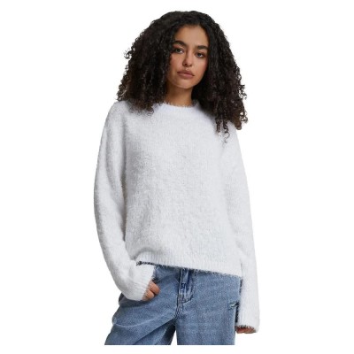 блуза,дамски,пуловери,дамски,плетени,дрехи,urban,classics,feather,mock,neck,sweater,white