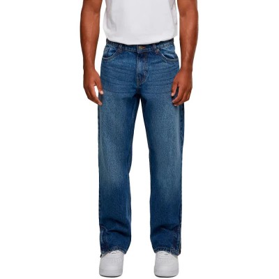 дънки,мъжки,панталони,urban,classics,heavy,ounce,straight,fit,zipped,jeans,new,mid,blue,washed,(blue)
